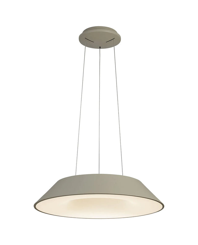 Sillett 65cm Pendant, 1 x 50W LED, 2700-5000K, Tuneable Remote Control, Beige Stone