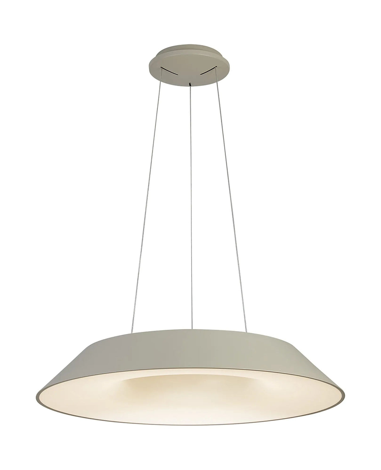 Sillett 80cm Pendant, 1 x 72W LED, 2700-5000K, Tuneable Remote Control, Beige Stone