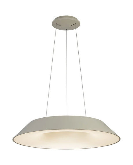 Sillett 80cm Pendant, 1 x 72W LED, 2700-5000K, Tuneable Remote Control, Beige Stone