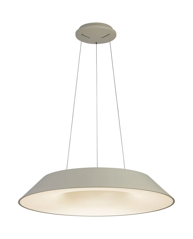 Sillett 80cm Pendant, 1 x 72W LED, 2700-5000K, Tuneable Remote Control, Beige Stone