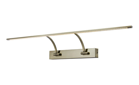 Sohna Large 2 Arm Wall Light/Picture Light, 16W LED, 3000K, Antique Brass