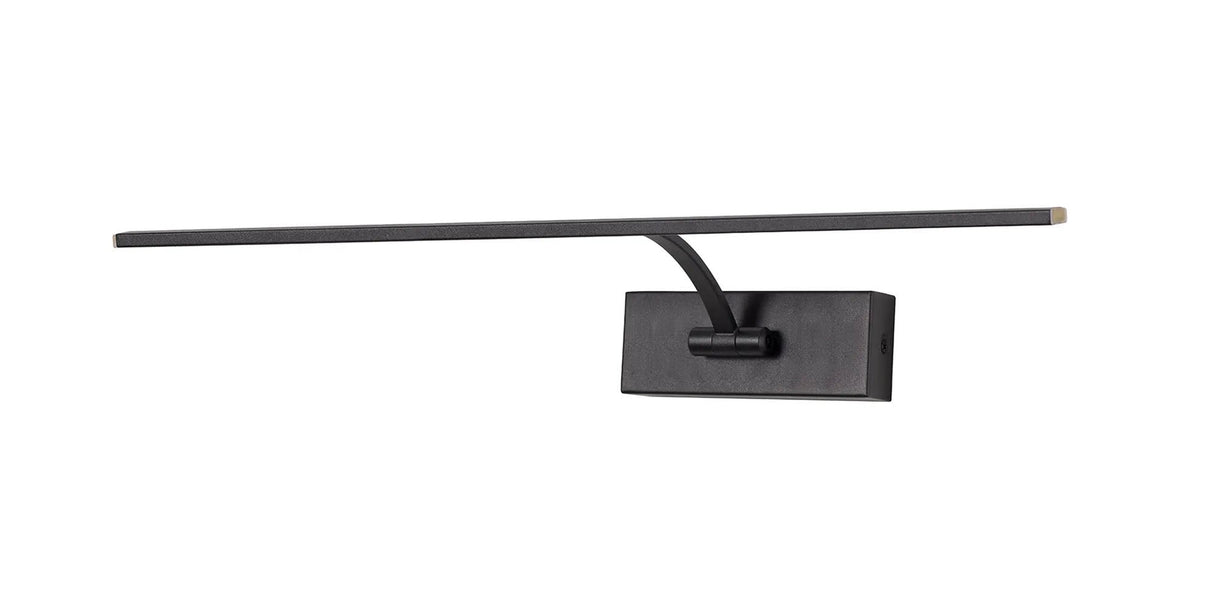 Sohna Large 1 Arm Wall Light/Picture Light, 10W LED, 3000K, Sand Black