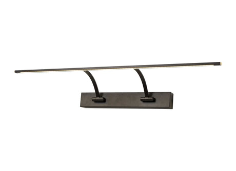Sohna Small 2 Arm Wall Light/Picture Light, 14W LED, 3000K, Sand Black