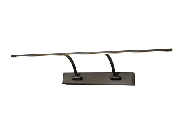 Sohna Small 2 Arm Wall Light/Picture Light, 14W LED, 3000K, Sand Black