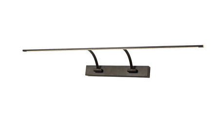 Sohna Large 2 Arm Wall Light/Picture Light, 16W LED, 3000K, Sand Black