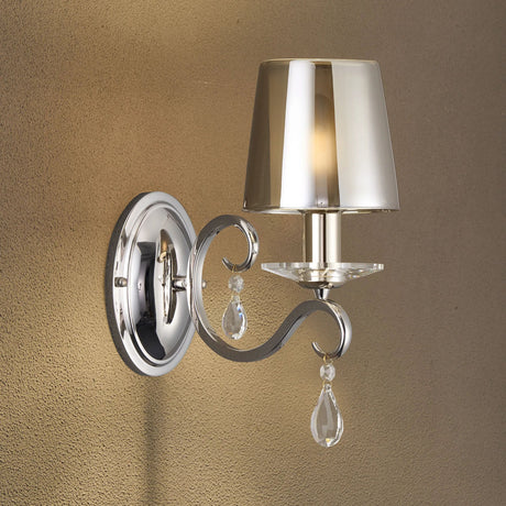 Spellman Crystal Wall Lamp 1 Light With Shade (B)