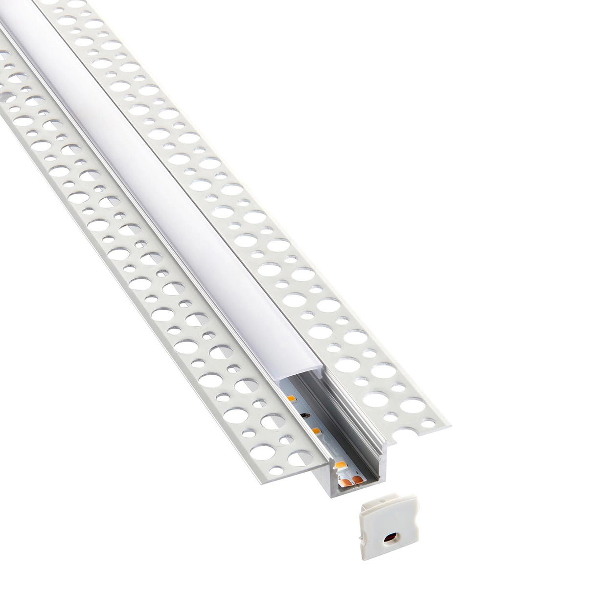 LUXLITE SPIPOC-2M FLAT PLASTER-IN ALUMINIUM PROFILE 2M WITH DIFFUSER