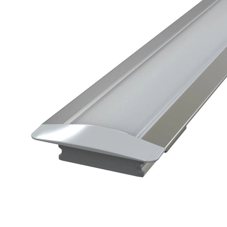 LUXLITE SRPOC-2M RECESSED ALUMINIUM PROFILE C/W END CAPS 2MTR