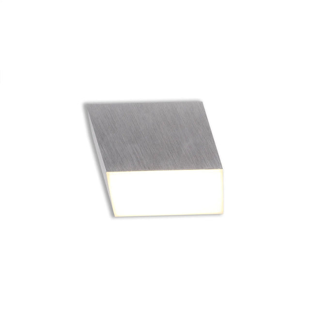 Steels Spotlight 10.5cm Square 10W LED, 3000K, Satin Aluminium
