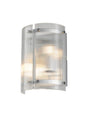 Stuckey Wall x, 2 x E27, Polished Chrome / Narrow Ribbed Clear (B) Glass
