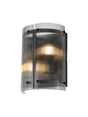 Stuckey Wall x, 2 x E27, Matt Black / Narrow Ribbed Clear (B) Glass