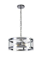 Stuckey Pendant, 2 x E27, Polished Chrome / Plain Clear (A) Glass