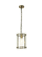 Stuckey Pendant, 1 x E27, Antique Brass / Plain Clear (A) Glass