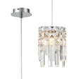 Styles Pendant, 1 x G9, IP44, Polished Chrome/Crystal