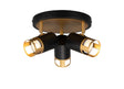 Swinburn 3 Light Round Spotlight GU10, Black/Painted Gold