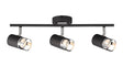 Swinburn 3 Light Linear Bar Spotlight GU10, Graphite/Polished Chrome