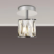 Swindlehirs 1 x G9 Flush Light Chrome/Clear Crystal Shade