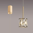 Swindlehirs 1 x G9 2m Single Pendant French Gold/Clear Crystal Shade