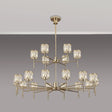 Swindlehirs 20 x G9 2-Tier Light French Gold/Clear Crystal Shade