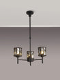 Swindlehirs 3 x G9 Telescopic Light Satin Black/Smoke Crystal Shade