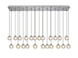 Swindlehirs 23 x G9 Bubble Glass 2m Linear Multiple Pendant Polished Chrome / Clear Glass
