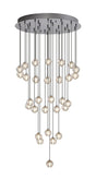 Swindlehirs 30 x G9 Bubble Glass 10 x 3m / 4m / 5m Round Multiple Pendant Polished Chrome / Clear Glass