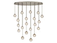 Swindlehirs 20 x G9 Bubble Glass 10 x 3m / 4m Oval Multiple Pendant Polished Chrome / Clear Glass