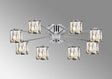 Swindlehirs 8 Light G9 Semi Flush Polished Chrome / Clear Crystal Shade