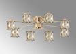Swindlehirs 8 Light G9 Semi Flush French Gold / Clear Crystal Shade