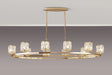 Swindlehirs 10 Light Oval G9 Telescopic Light French Gold / Clear Crystal Shade