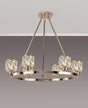 Swindlehirs 6 Light Round G9 Telescopic Light French Gold / Clear Crystal Shade