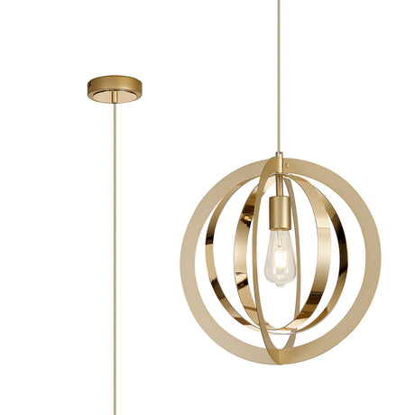 Symm Pendant, 1 x E27, Painted Gold/French Gold