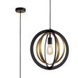 Symm Pendant, 1 x E27, Black/Satin Gold