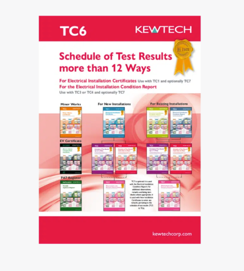 Kewtech Schedule Of Test Results more than 12 ways - TC6