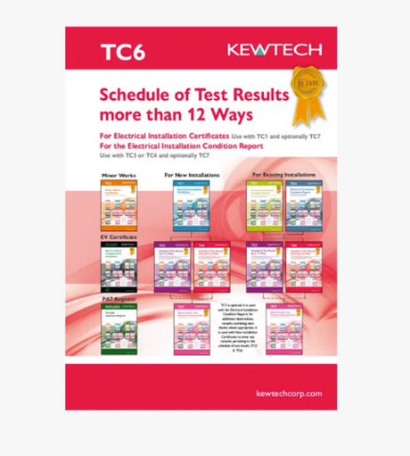 Kewtech Schedule Of Test Results more than 12 ways - TC6