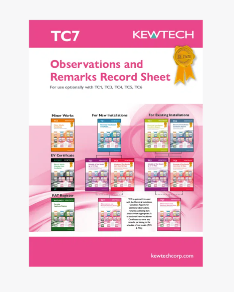 Kewtech Observation Record Sheet - TC7