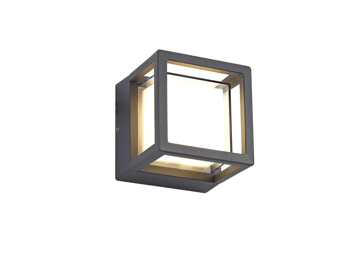 Todd Square Downlight, 6W LED, 3000K, IP54, Anthracite