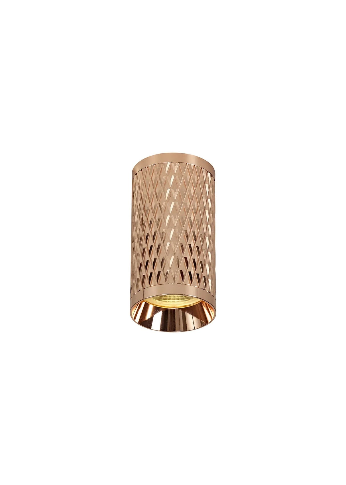 Tueart 11cm Surface Mounted Ceiling Light, 1 x GU10, Rose Gold