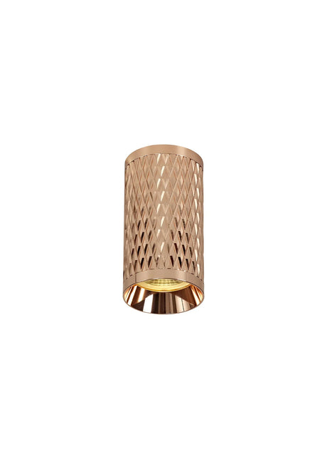 Tueart 11cm Surface Mounted Ceiling Light, 1 x GU10, Rose Gold