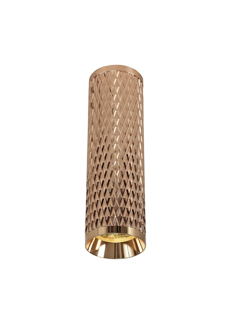Tueart 20cm Surface Mounted Ceiling Light, 1 x GU10, Rose Gold
