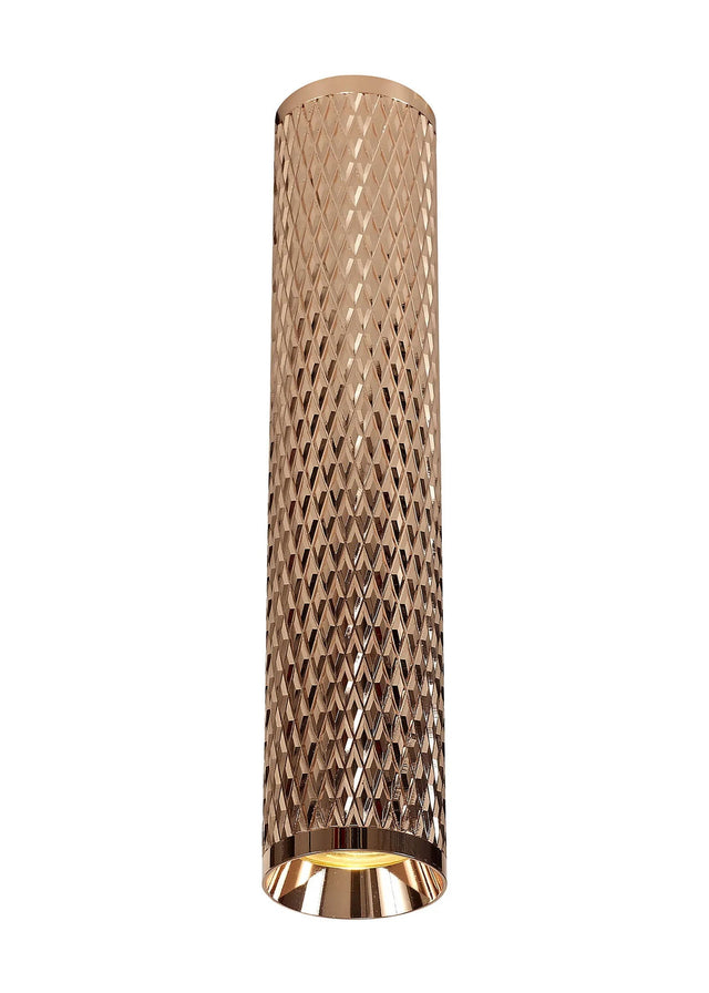 Tueart 30cm Surface Mounted Ceiling Light, 1 x GU10, Rose Gold