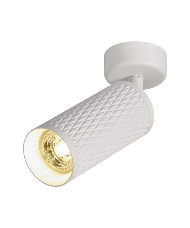 Tueart Adjustable Surface Mounted Ceiling/Wall Spot Light, 1 x GU10, Sand White