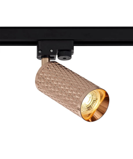 Tueart Track Adjustable Spot Light, 1 x GU10, Rose Gold
