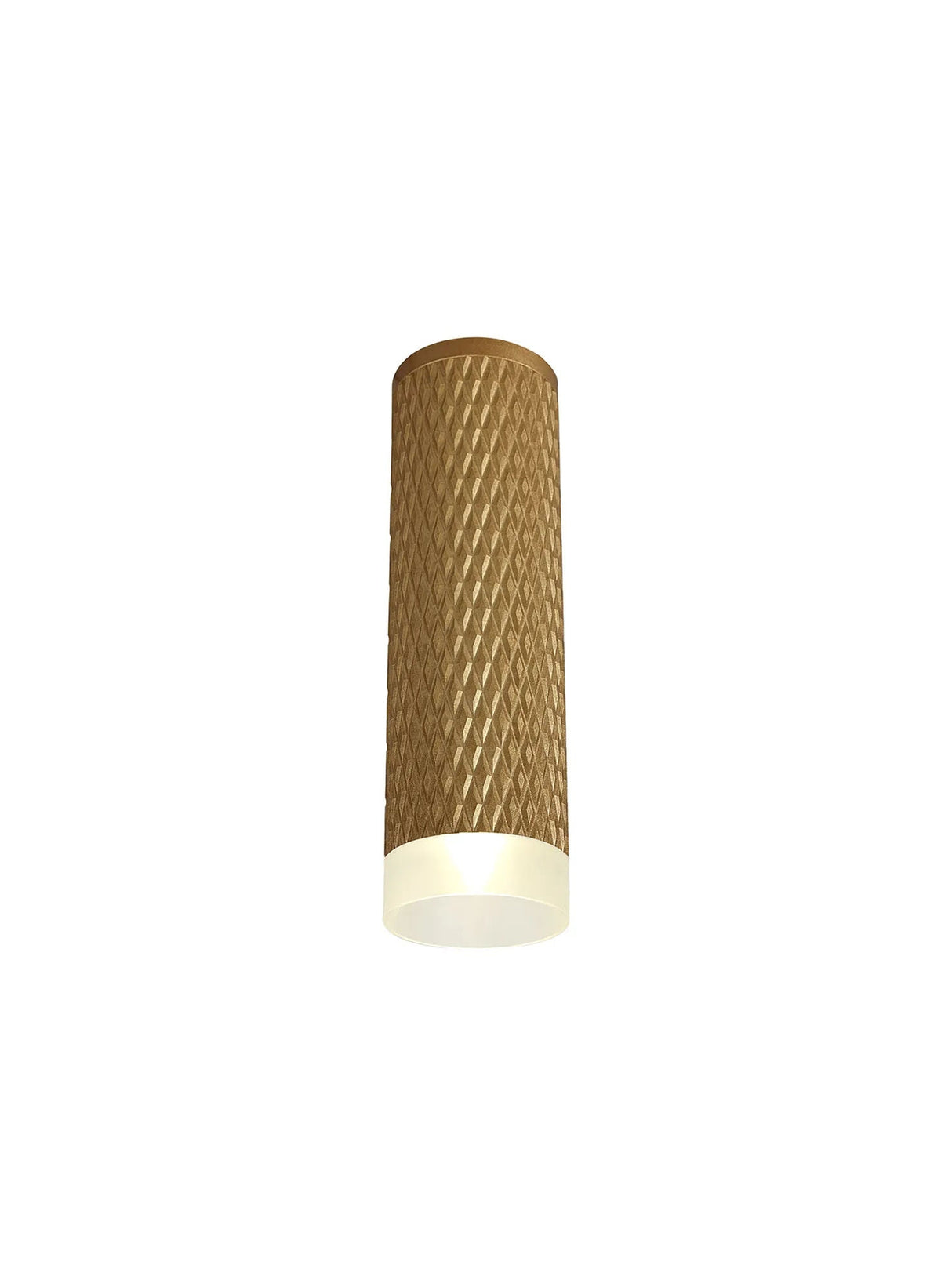 Tueart 1 Light 20cm Surface Mounted Ceiling GU10, Champagne Gold/Acrylic Ring