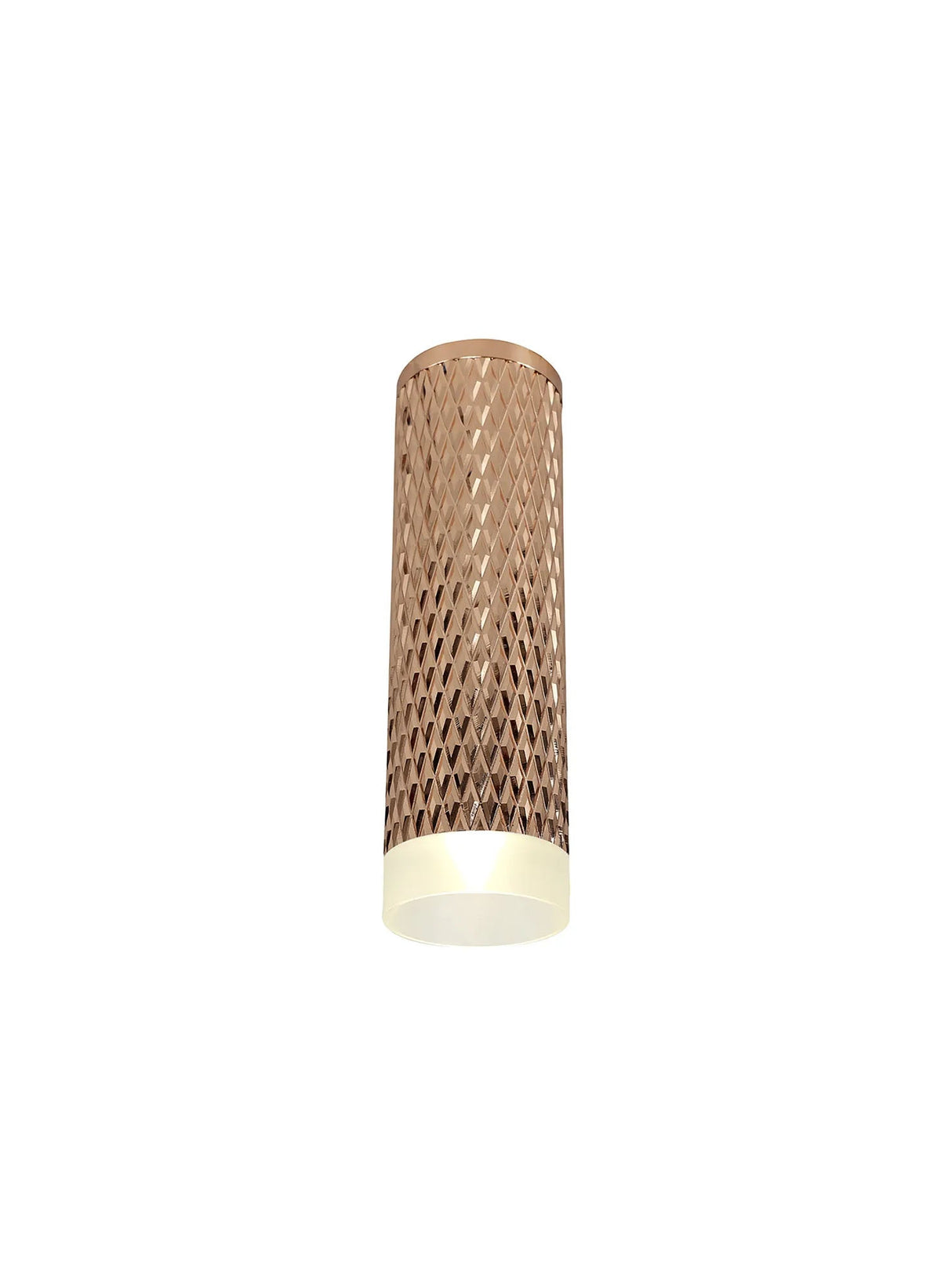 Tueart 1 Light 20cm Surface Mounted Ceiling GU10, Rose Gold/Acrylic Ring