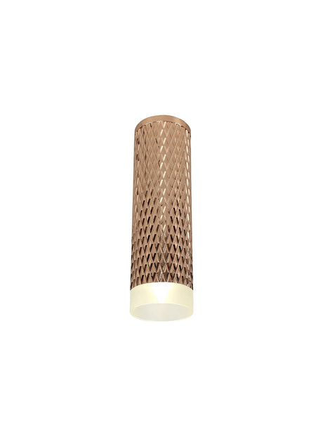 Tueart 1 Light 20cm Surface Mounted Ceiling GU10, Rose Gold/Acrylic Ring