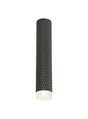 Tueart 1 Light 30cm Surface Mounted Ceiling GU10, Sand Black/Acrylic Ring