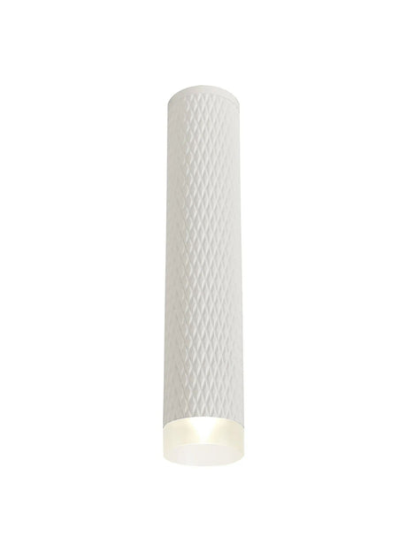 Tueart 1 Light 30cm Surface Mounted Ceiling GU10, Sand White/Acrylic Ring