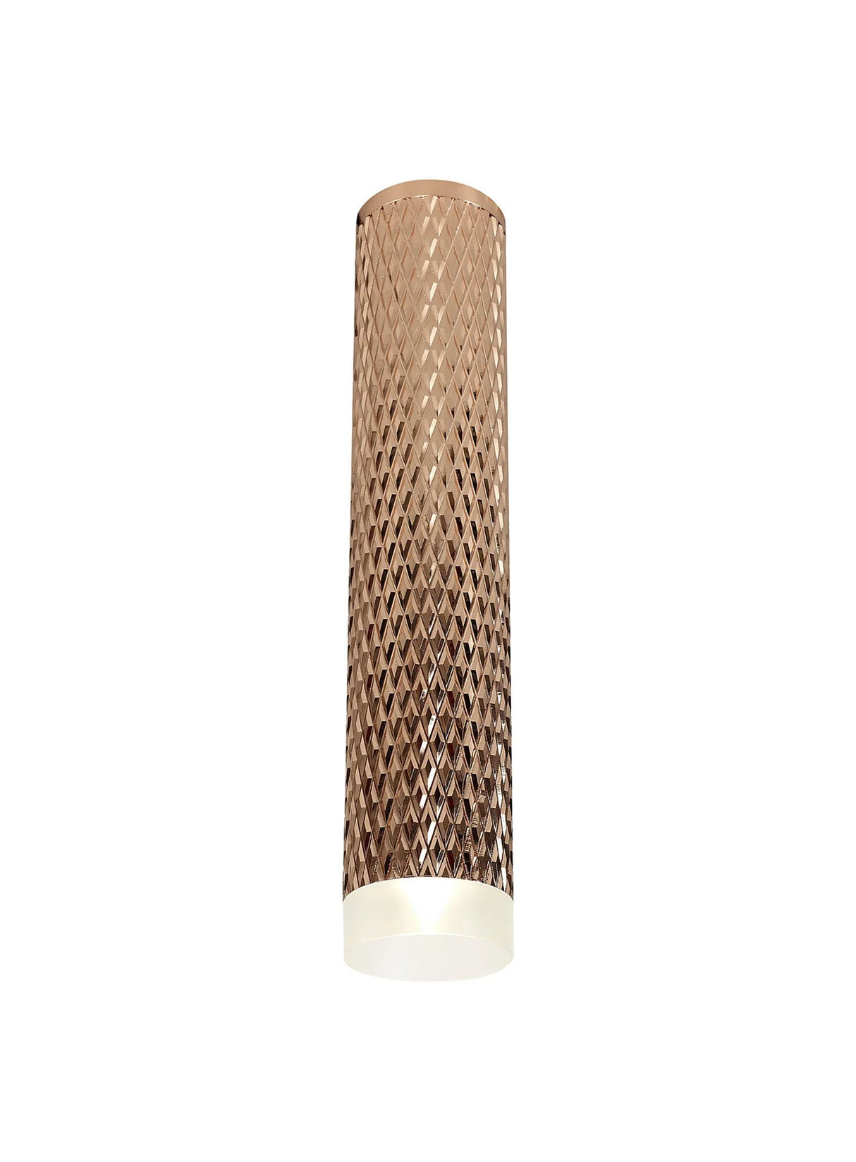 Tueart 1 Light 30cm Surface Mounted Ceiling GU10, Rose Gold/Acrylic Ring