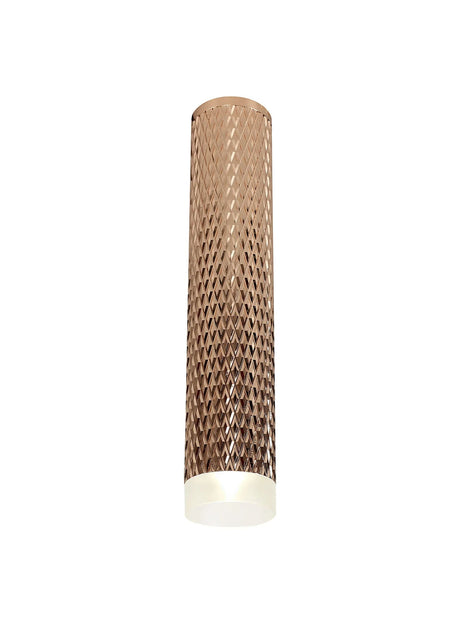 Tueart 1 Light 30cm Surface Mounted Ceiling GU10, Rose Gold/Acrylic Ring